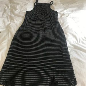 Black & white stripped pencil mini dress